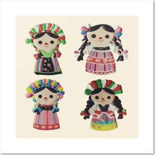 Lele Mexican Doll authentic toy cute ribbon Queretaro Mexico Posters and Art